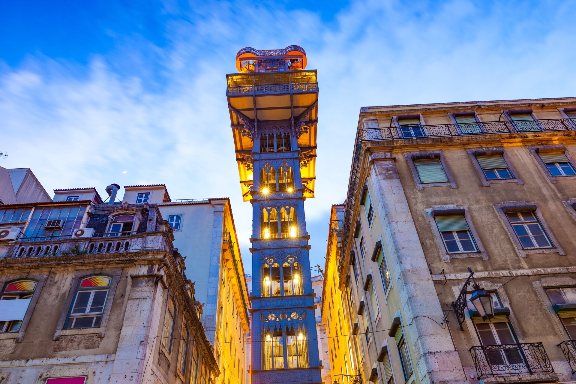 Santa Justa Lift In Lisbon, Portugal